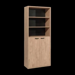 Bureau- En Boekenkasten|Ygo Opbergkast met nissen UPGRADE Golden Oak H216