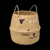 Decoratieve Accessoires|Tapijten |Ygo Opbergmand KATZY Kat Rond Naturel