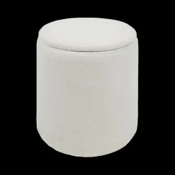 Opbergboxen|Decoratieve Opbergers|Ygo Opbergpouf BOUILLON Rond Beige