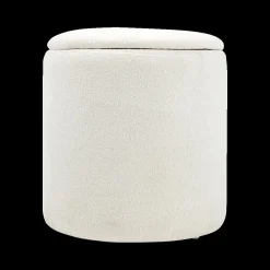 Opbergboxen|Decoratieve Opbergers|Ygo Opbergpouf BOUILLON Rond Beige