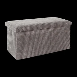 Opbergboxen|Decoratieve Opbergers|Ygo Opbergpouf COLLETE Rh Rib Taupe