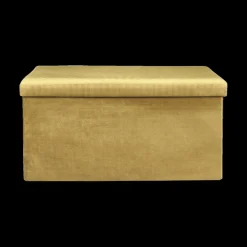 Opbergboxen|Decoratieve Opbergers|Ygo Opbergpouf FLIRAX Rechthoek Oker