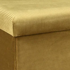 Opbergboxen|Decoratieve Opbergers|Ygo Opbergpouf FLIRAX Rechthoek Oker