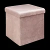 Opbergboxen|Decoratieve Opbergers|Ygo Opbergpouf FLIRAX Vierkant Roze