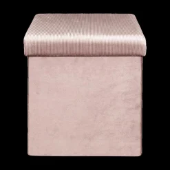 Opbergboxen|Decoratieve Opbergers|Ygo Opbergpouf FLIRAX Vierkant Roze