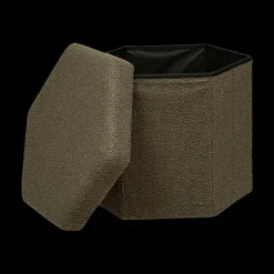 Opbergboxen|Decoratieve Opbergers|Ygo Opbergpouf HEXIO kaki
