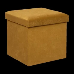 Opbergboxen|Decoratieve Opbergers|Ygo Opbergpouf LILORA Vk. Oker