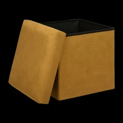 Opbergboxen|Decoratieve Opbergers|Ygo Opbergpouf LILORA Vk. Oker