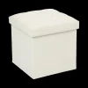 Opbergboxen|Decoratieve Opbergers|Ygo Opbergpouf LYSANDRA VK Stof Beige