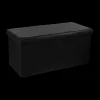Opbergboxen|Decoratieve Opbergers|Ygo Opbergpouf ORISA RH PVC Zwart