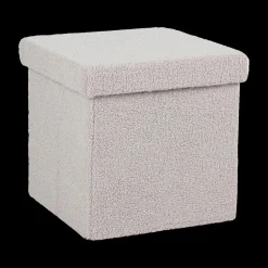 Opbergboxen|Decoratieve Opbergers|Ygo Opbergpouf TELLIA Teddy Grijs