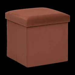 Decoratieve Opbergers|Opbergboxen|Ygo Opbergpouf TRESIO Velvet Terra