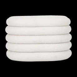 Poufen & Voetenbanken|Ygo Opbergpouf ZILXIA Ovaal Bouclé Wit