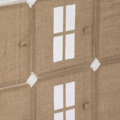 Slaapkamer|Accessoires|Ygo Opbergrek CASTLE 7Del. Met/Poly Wit/Beige