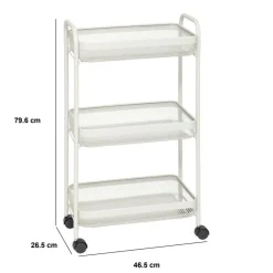 Opbergrekken & -Trolleys|Keukenrekjes|Ygo Opbergtrolley TIMAR H79 Greige