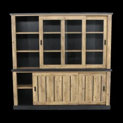 Vitrinekasten|Ygo Opzetkast KAMIEL Industrial Oak