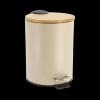 Vuilbakken|Ygo Pedaalemmer ALIRE 2,5l Met. Taupe/Bamboe