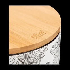 Vuilbakken|Ygo Pedaalemmer BLACKFLORA Rond 3L Wt/Zw