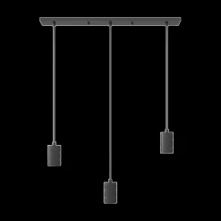 Hanglampen|Ygo Pendel RETRO RH 3D. Plafondplaat Zwart