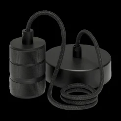 Hanglampen|Ygo Pendel RETRO Rond 1D Mat Zwart