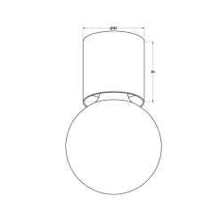 Spots|Ygo Plafondlamp BABU Ø8 Geborsteld Goud