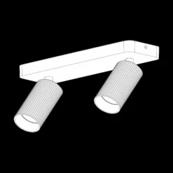 Spots|Ygo Plafondspot CLUBS 2Del. Wit