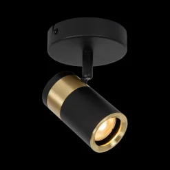 Spots|Ygo Plafondspot GORIK 1Del. Zwart/Goud