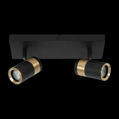 Spots|Ygo Plafondspot GORIK 2Del. Zwart/Goud