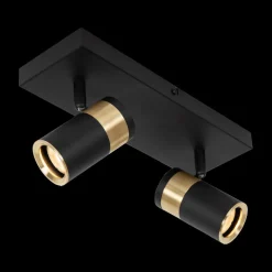 Spots|Ygo Plafondspot GORIK 2Del. Zwart/Goud