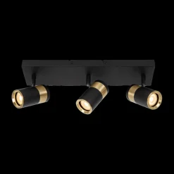 Spots|Ygo Plafondspot GORIK 3Del. Zwart/Goud