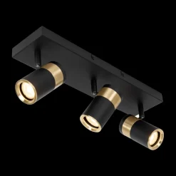 Spots|Ygo Plafondspot GORIK 3Del. Zwart/Goud