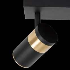 Spots|Ygo Plafondspot GORIK 3Del. Zwart/Goud