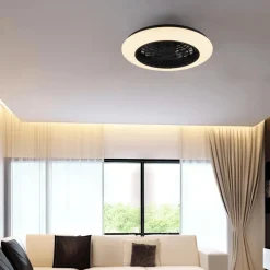 Ventilatoren|Verlichtingsventilatoren|Ygo Plafondventilator/Plafonier STRALSUND Zwart