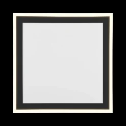 Plafonniers|Ygo Plafonnier CARUS Vierkant Mat Zwart L