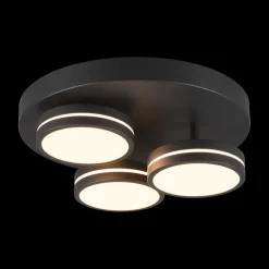 Plafonniers|Ygo Plafonnier FRANKLIN 3Del. Rond Zwart