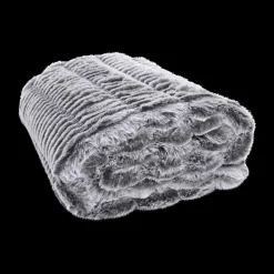 Sierkussens & Plaids|Ygo Plaid ABBIA Faux Fur Grijs