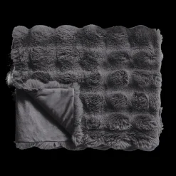 Sierkussens & Plaids|Ygo Plaid RABBIT Fake Fur Grijs