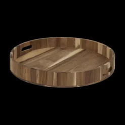 Tafelaccessoires|Ygo Plateau ACARA Rnd Acacia Bruin