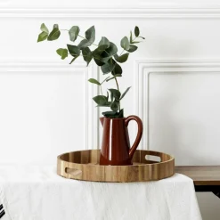 Tafelaccessoires|Ygo Plateau ACARA Rnd Acacia Bruin