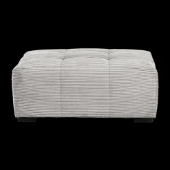Poufen & Voetenbanken|Ygo Poef LORETO Rib Lichtgrijs 119x100