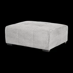 Poufen & Voetenbanken|Ygo Poef LORETO Rib Lichtgrijs 119x100