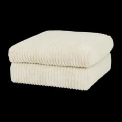 Poufen & Voetenbanken|Ygo Poef PROSPERO Rib Ecru 105x105