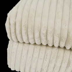 Poufen & Voetenbanken|Ygo Poef PROSPERO Rib Ecru 105x105