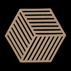 Potten & Pannen|Ygo Potonderzetter HEXAGON Sil. Dark Camel