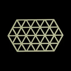 Potten & Pannen|Ygo Potonderzetter TRIANGLES XL Sil. Matcha Green