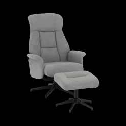 Relaxen|Ygo Relax MENNO met poef B77 Grijs