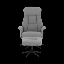 Relaxen|Ygo Relax MENNO met poef B77 Grijs