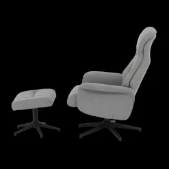 Relaxen|Ygo Relax MENNO met poef B77 Grijs