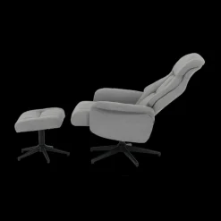 Relaxen|Ygo Relax MENNO met poef B77 Grijs