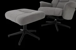 Relaxen|Ygo Relax MENNO met poef B77 Grijs